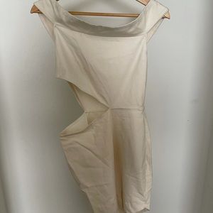 Off the shoulder white dress